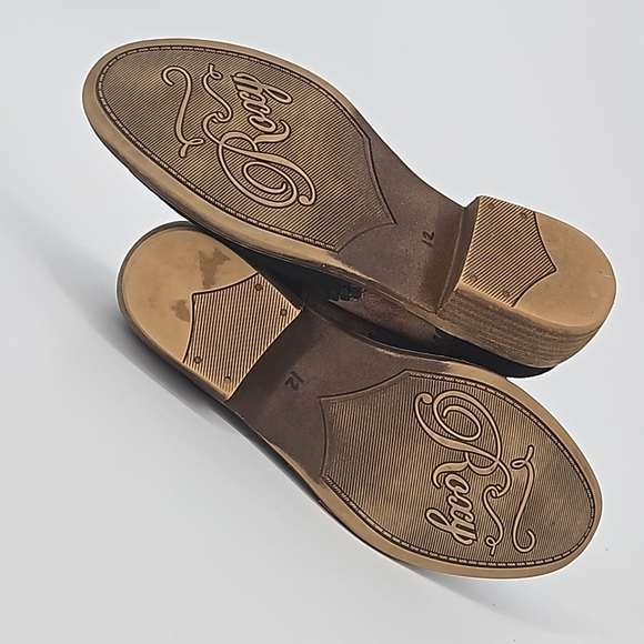 Roxy Women's Devlin Black & Brown Suede Patchwork Ankle Boots Booties size 9 - Picture 8 of 8